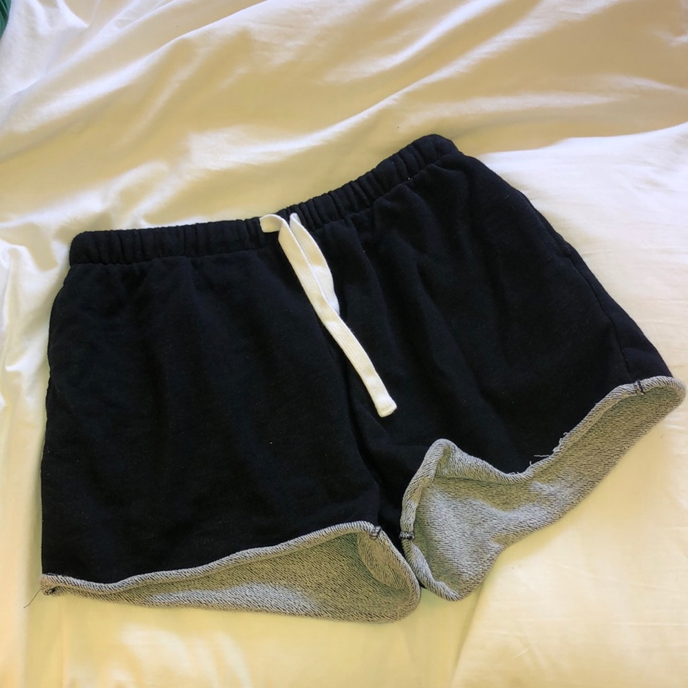 Super Comfy Black Terry Cloth Shorts